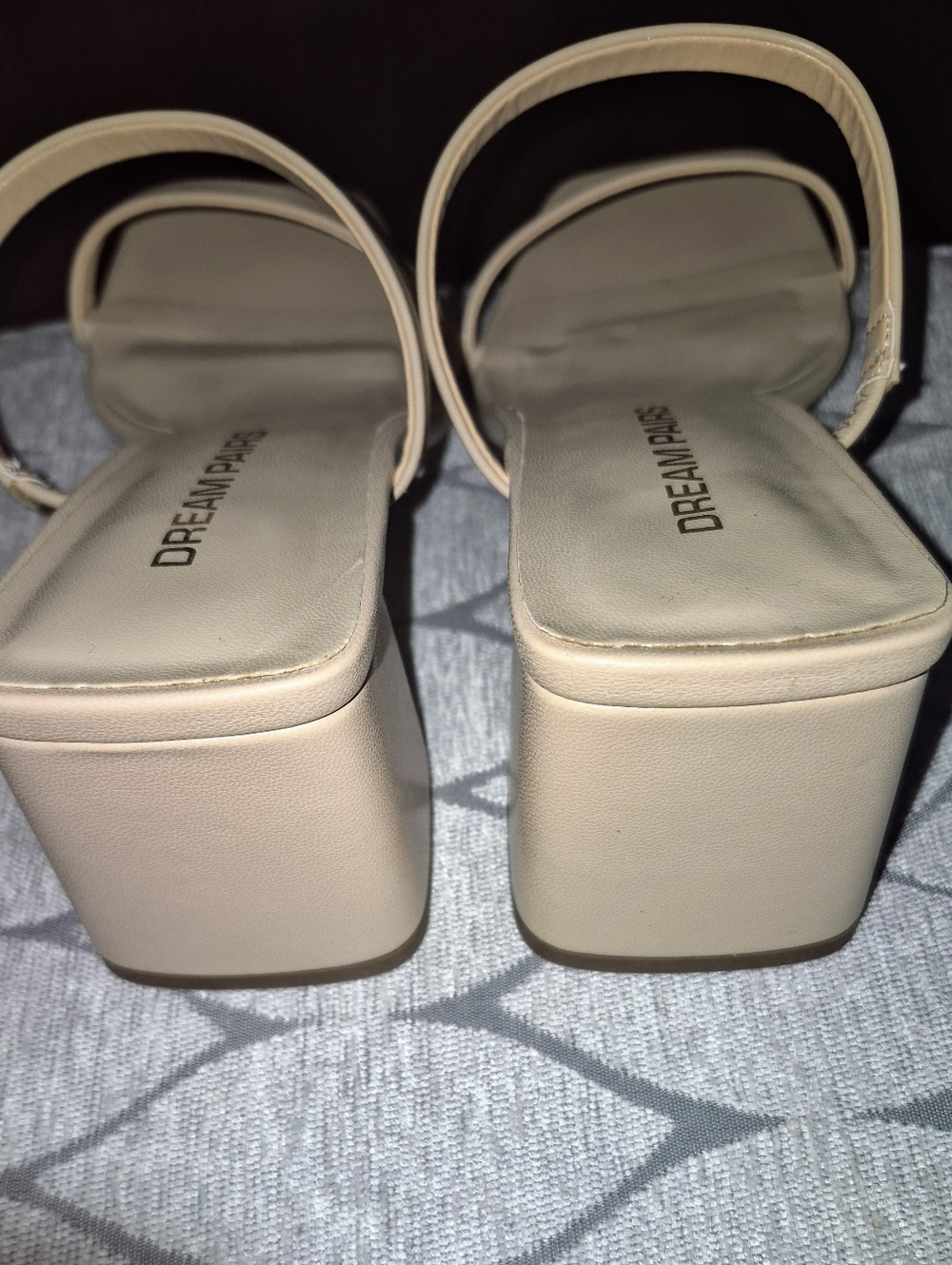 Women's Chunky Block Low Heeled Sandals Two Strap Open Toe. SZ 8.5M - Picture 3 of 7
